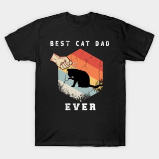 Best cat dad ever - Father vintage cat dad ever gift T-Shirt